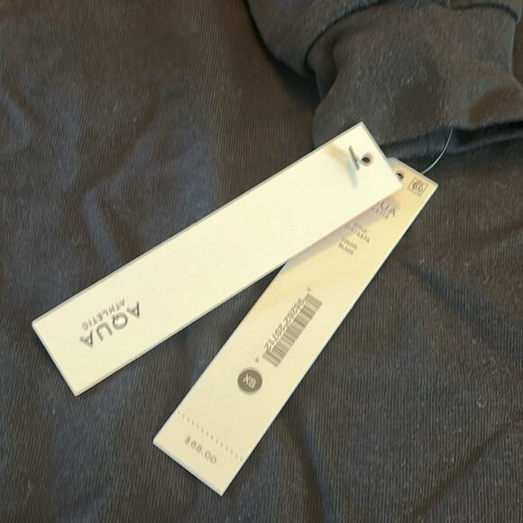 Aqua Crewneck Scalloped Edge Waist Athleisure Sweatshirt NEW Size XSmall - Picture 7 of 7